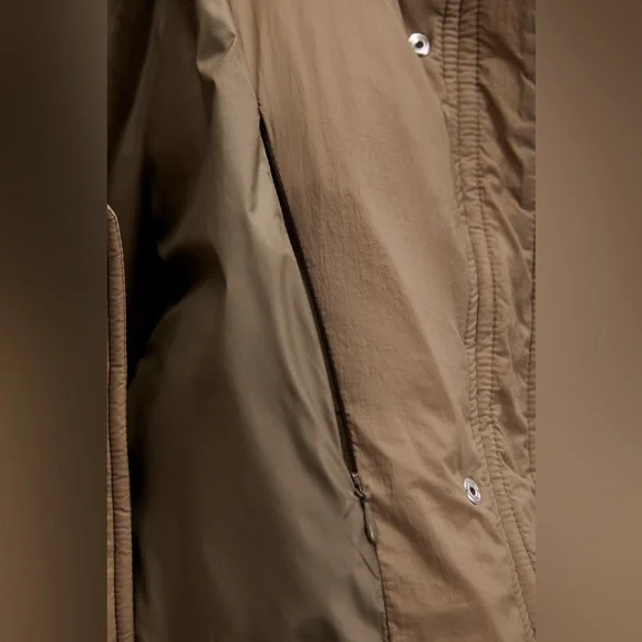Zara Taupe Brown Down Coat Thermal Edition - Picture 10 of 11